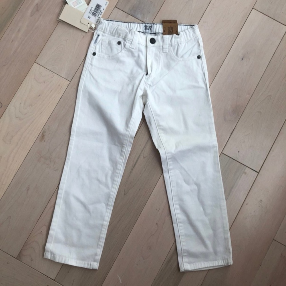 Armani boys soft white stretch pants